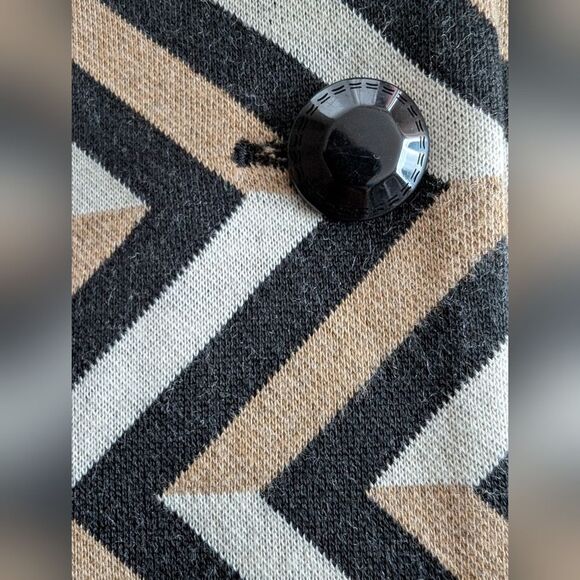 Red Valentino Mink Fur Accents Wool Blend Chevron Crop Jacket/Blazer L/Us10/It46 - Picture 16 of 16